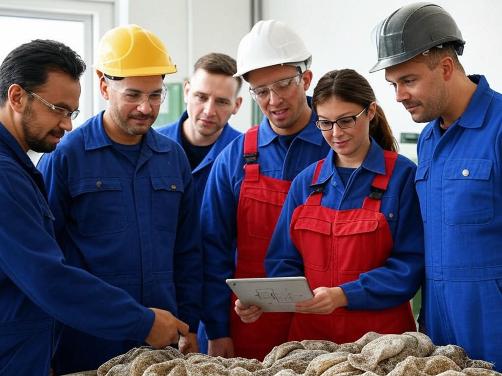 Morning huddle in Manufacturing plant