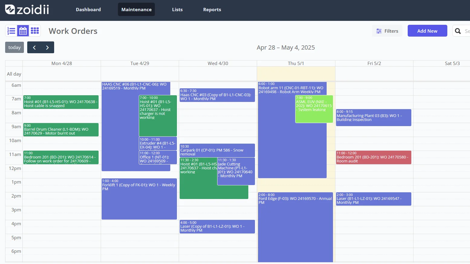 What's New in Zoidii: Work Order Scheduler